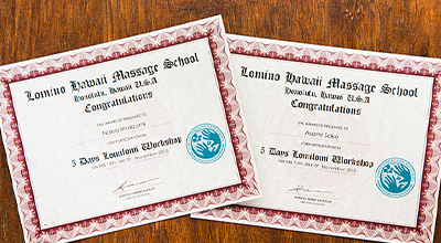 Lomino Hawaii Massage School  ロミロミ留学